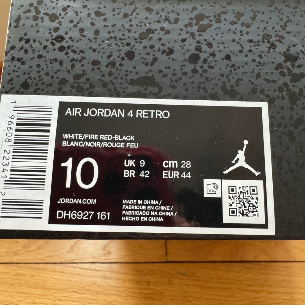 Air Jordan 4 Retro ‘Fire Red’ Mens Sz 10 w/box includes Jordan Shoe Tree - Picture 13 of 15